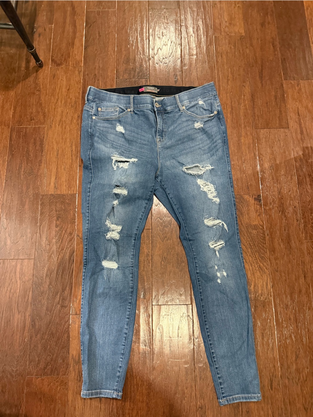 torrid Distressed Medium Blue Skinny Jeans 20 Tall
